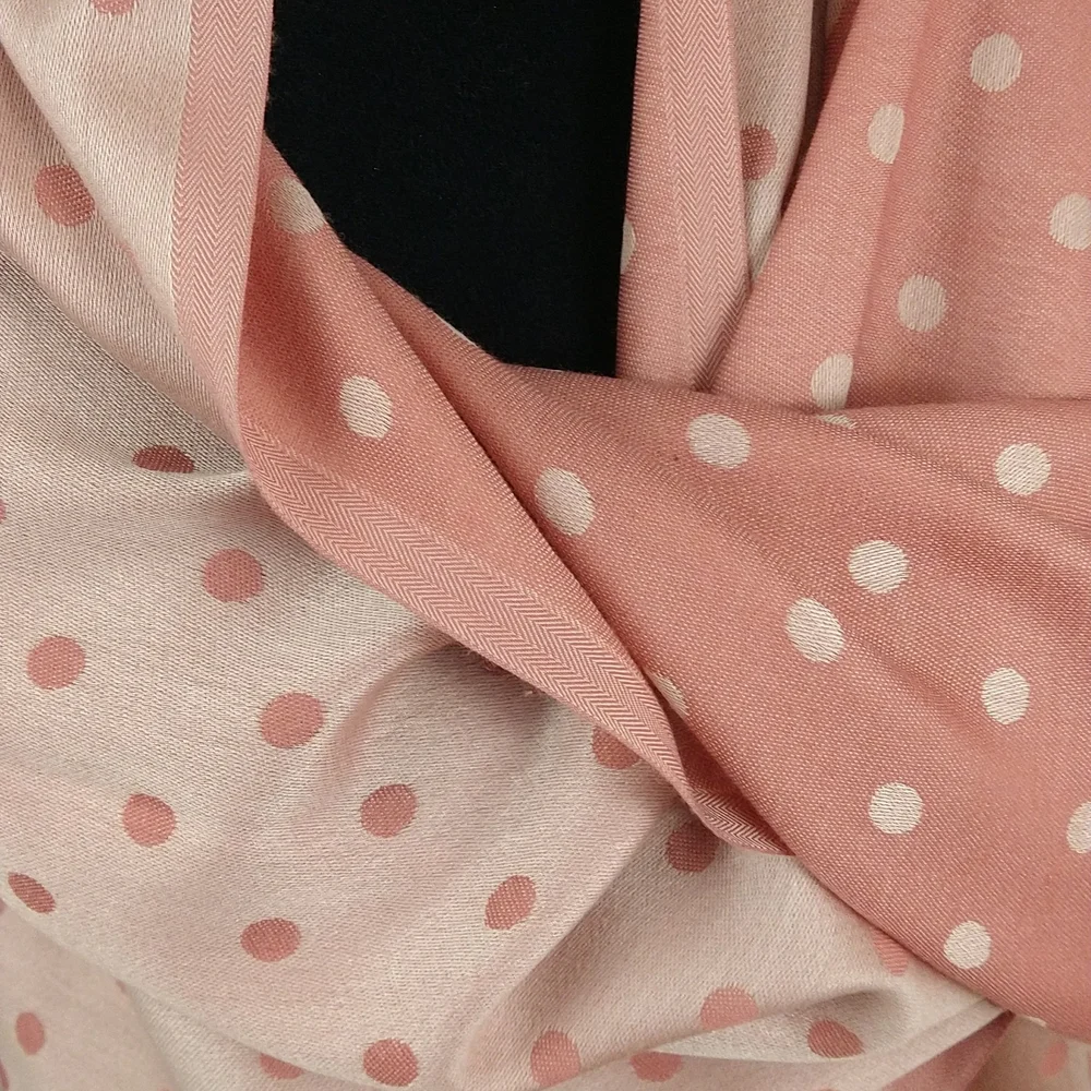 NWOT Pink Polkadot Pashmina